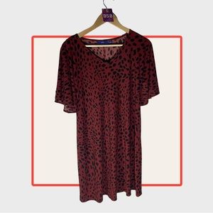 Apt 9 Red Cheetah Print Dress